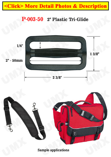 2&quot; Jumbo Size Plastric Strap Connecting Buckles: Tri-Glides