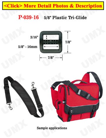 5/8&quot; Small Size Plastic Tri-Glides: Strap Buckles