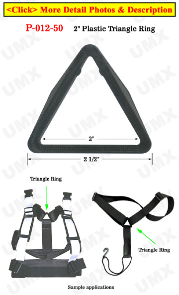 2&quot; Jumbo Size Heavy Duty Triangle Plastic Rings