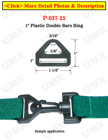 1&quot; Medium Size Single Bars Heavy Duty Plastic Hexagon Rings