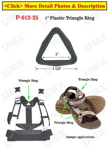 1&quot; Medium Size Plastic Triangle Rings - Tri-Rings