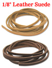 Leather Suede: Genuine Small, Narrow & Flat Leather Cords / Strings - 1/8"(W)x60"(L) LS-030/Per-Piece