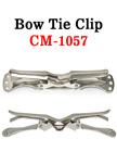 2 3/4&quot; Bow Tie Clips: Black Tie Clips: Metal Steel Nickel Color