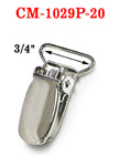 3/4&quot; Round Plastic Teeth Protected Metal Suspender Clips: Nickel Color