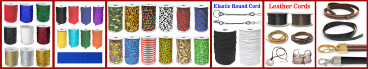 Craft Making Supplies: Craft Cords, Strings, Straps, Metal Wire: Nylon, Polyester, Plastic, Fabric, Leather, steel metal, Metallic, Elastic, Coil, Velcro Fastener Tapes.