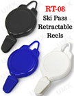 Ski Pass Retractable Reels For Sports ID Badge Holders