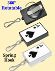 Pre-Printed Retractable ID Card Holders: Poker ACE Printed